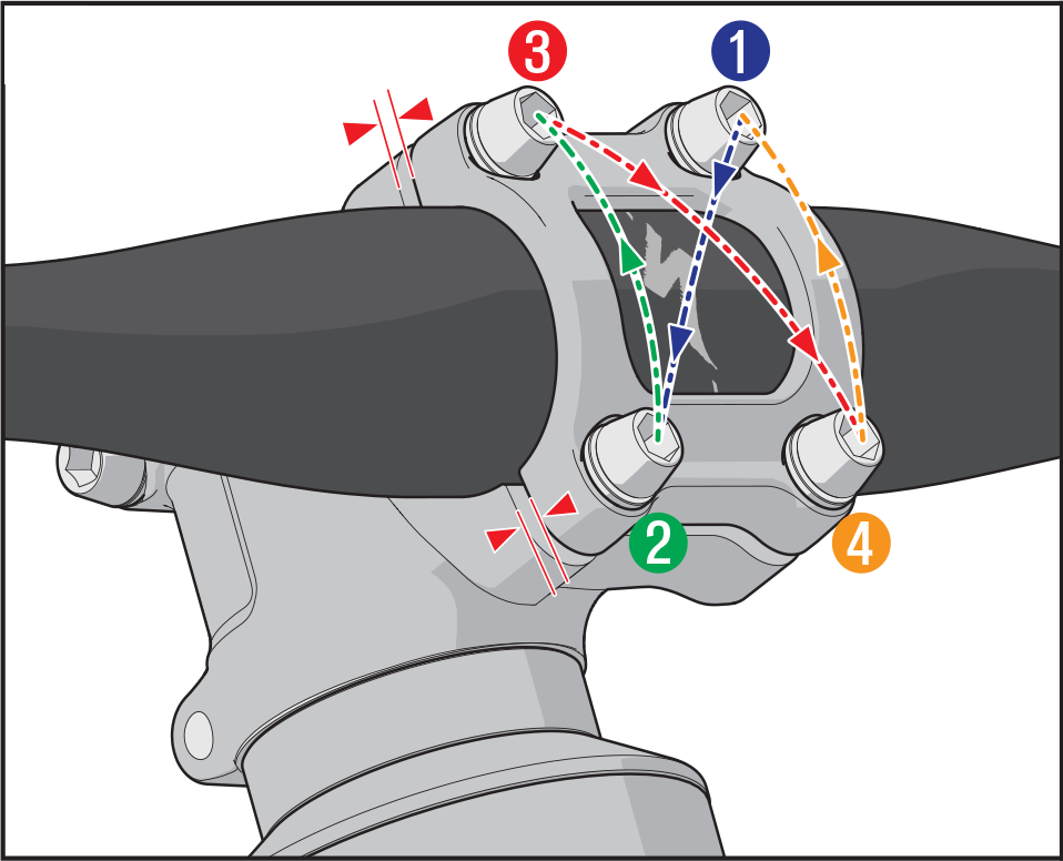 Image of tightening faceplate bolts -click to enlarge